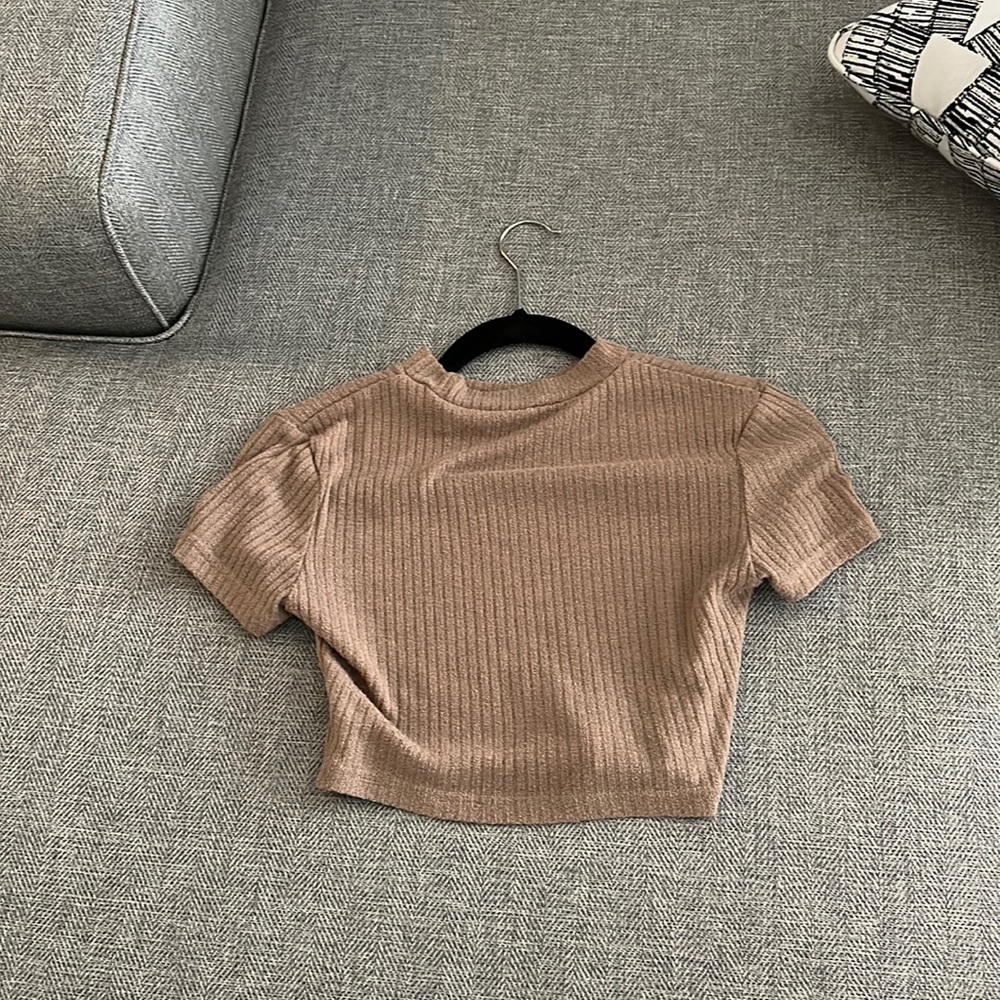 cropped brown tshirt (tight)